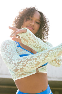 Ozzie Lace Shrug - Seaglass