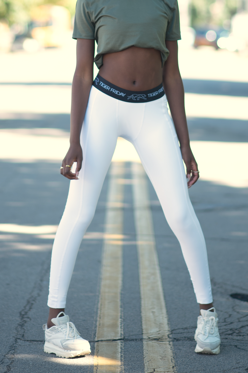 Speed of Tight Athletic Tights - White