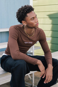 Portland Long Sleeve Tee - Brown