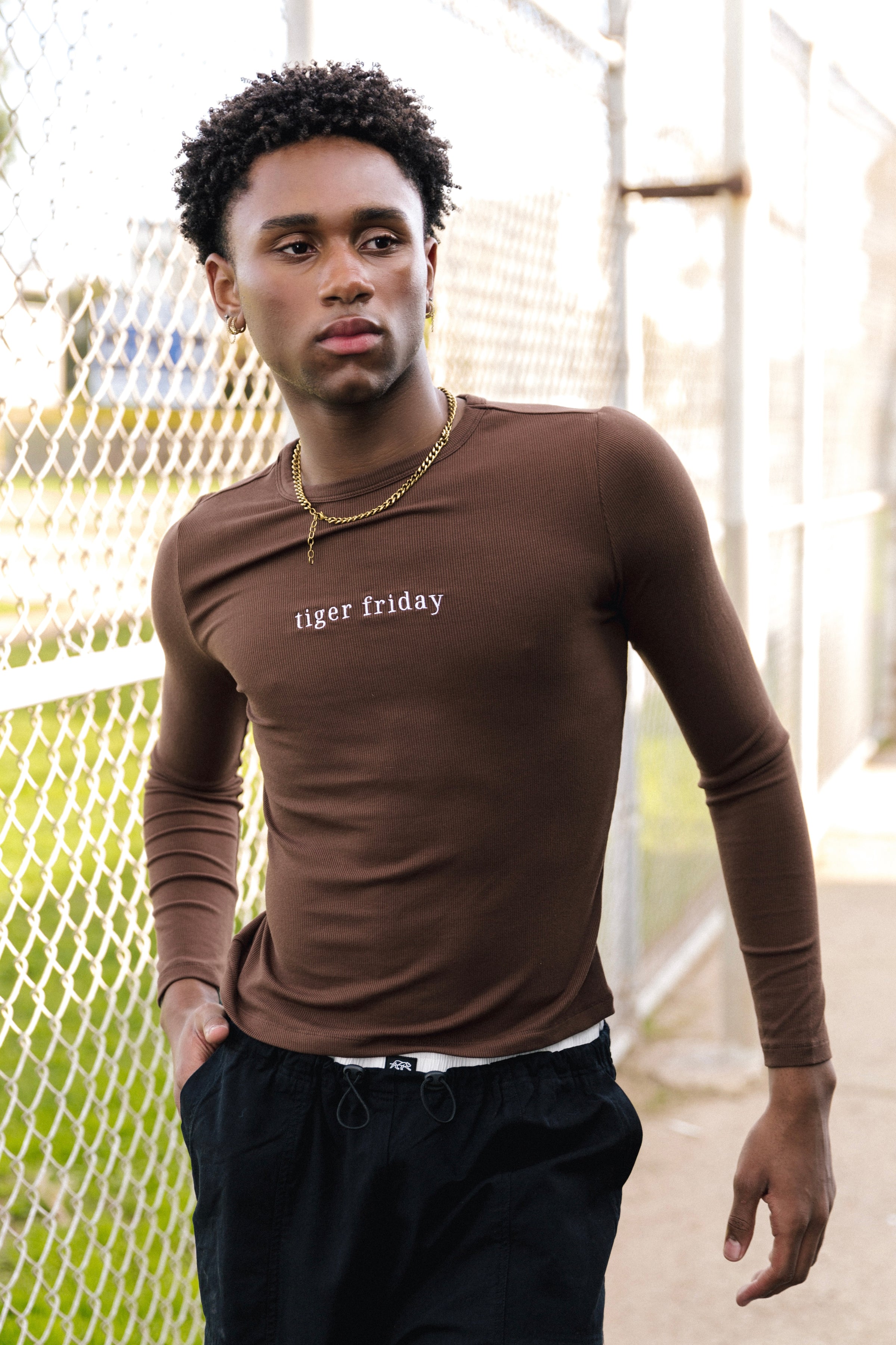 Portland Long Sleeve Tee - Brown