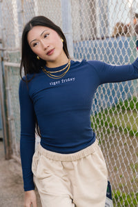 Portland Long Sleeve Tee - Navy