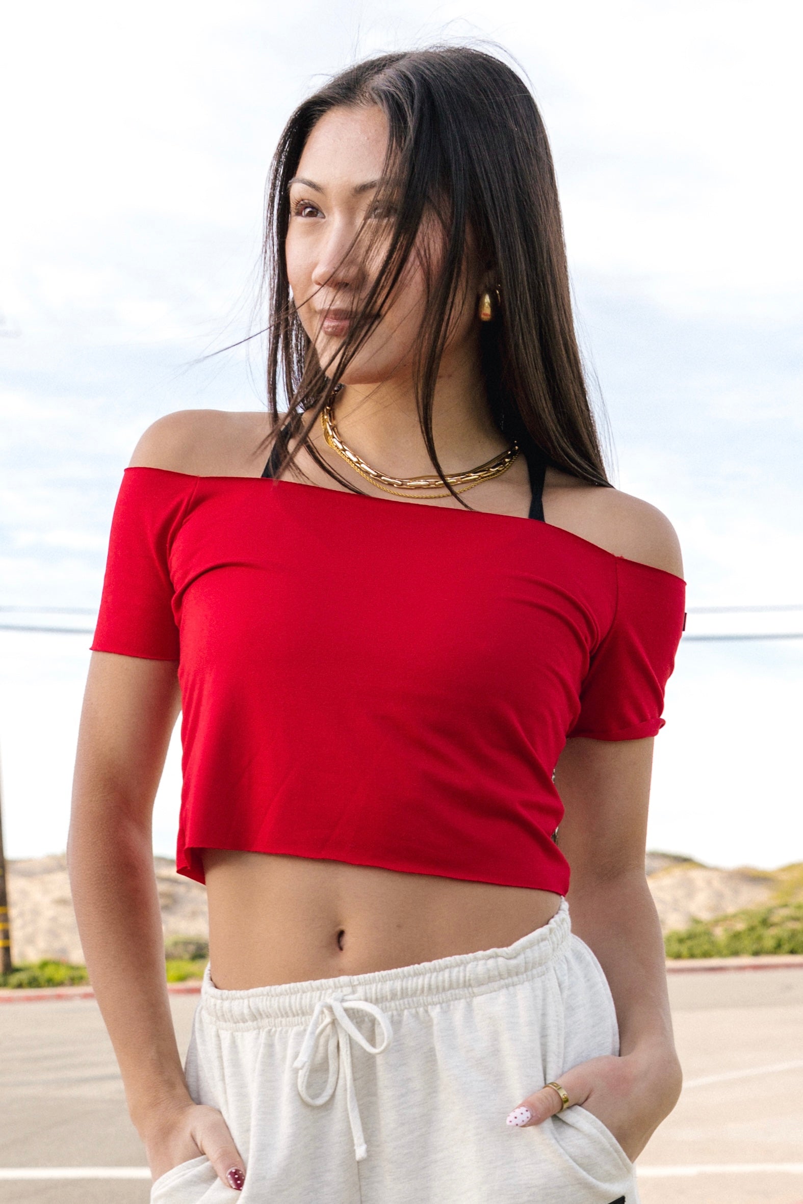 Hepburn Tee - Red