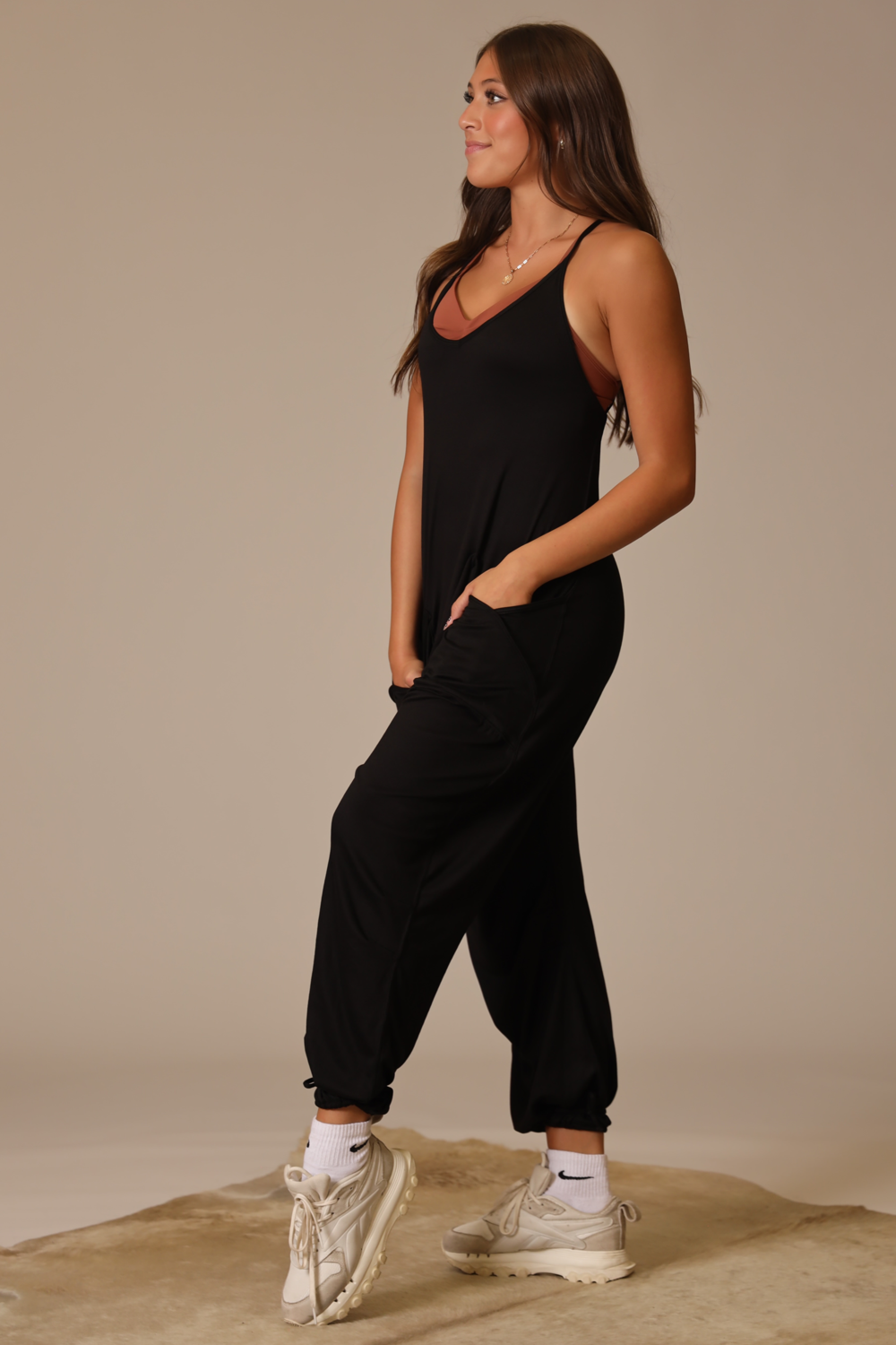 Black 2024 jogger romper