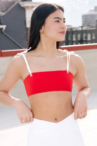 Twin Crop Top - Cherry/Cherry Ice