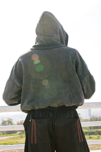 Anchorage Cropped Hoodie - Coal