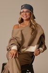Utility Raw Shoulder Pullover - Almond
