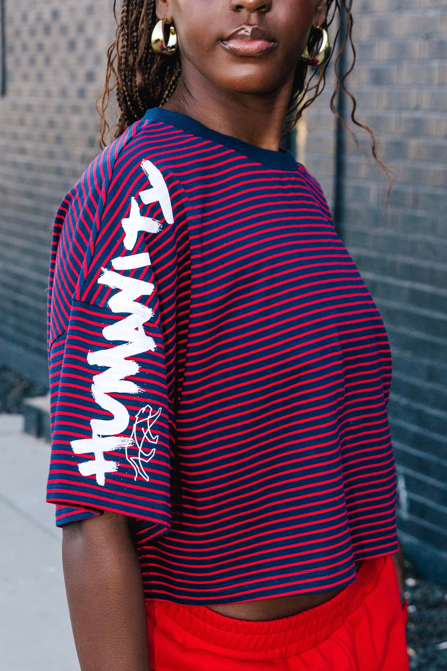 South Carolina Cropped Tee - Red Stripe