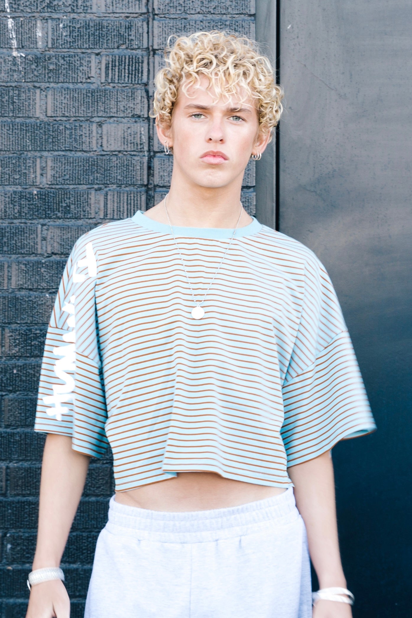 South Carolina Cropped Tee - Blue Stripe