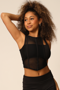 (pre)Loved Collateral Crop Top - Black - FINAL SALE