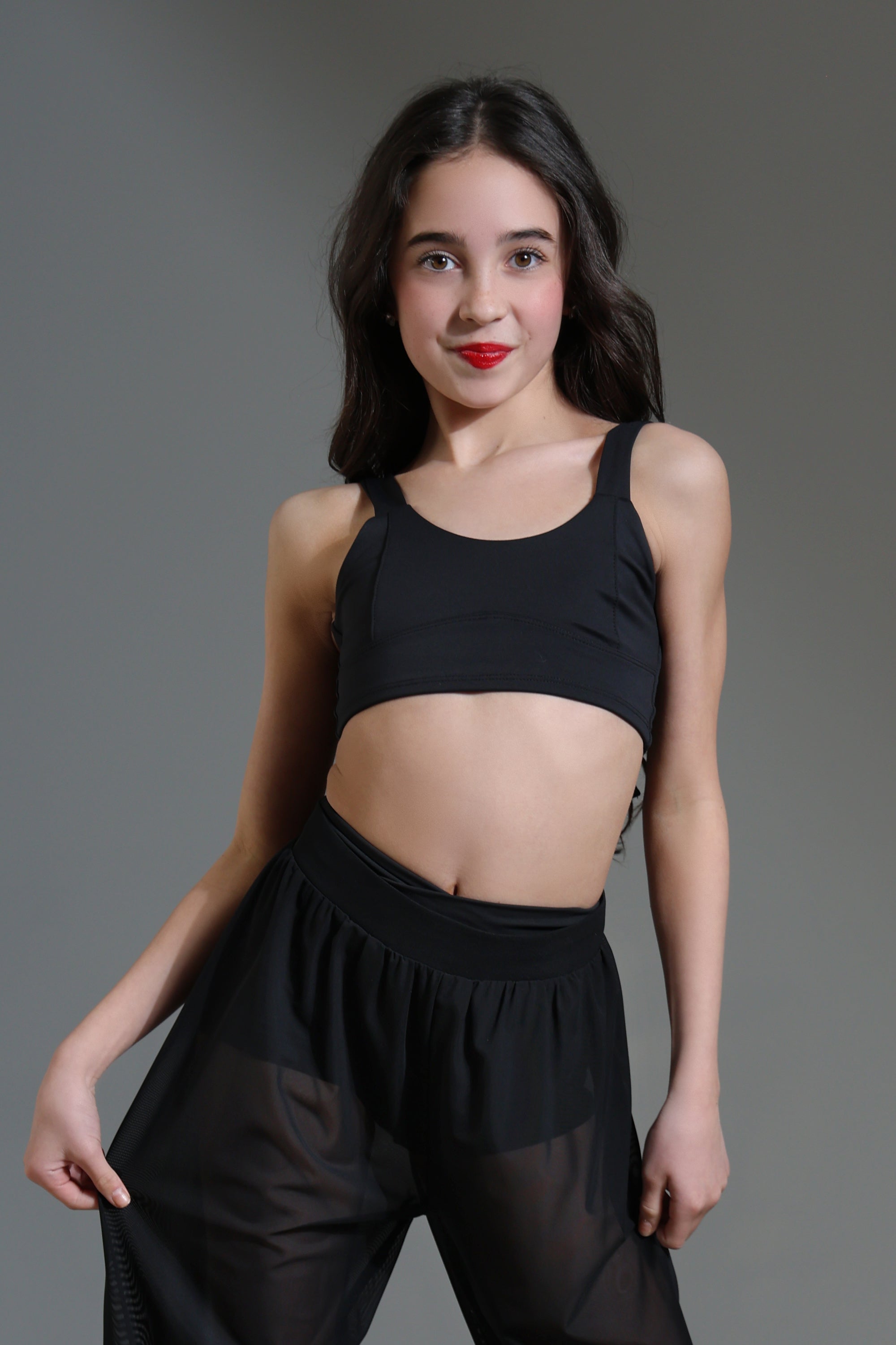 Babe With a Bow Crop - Black