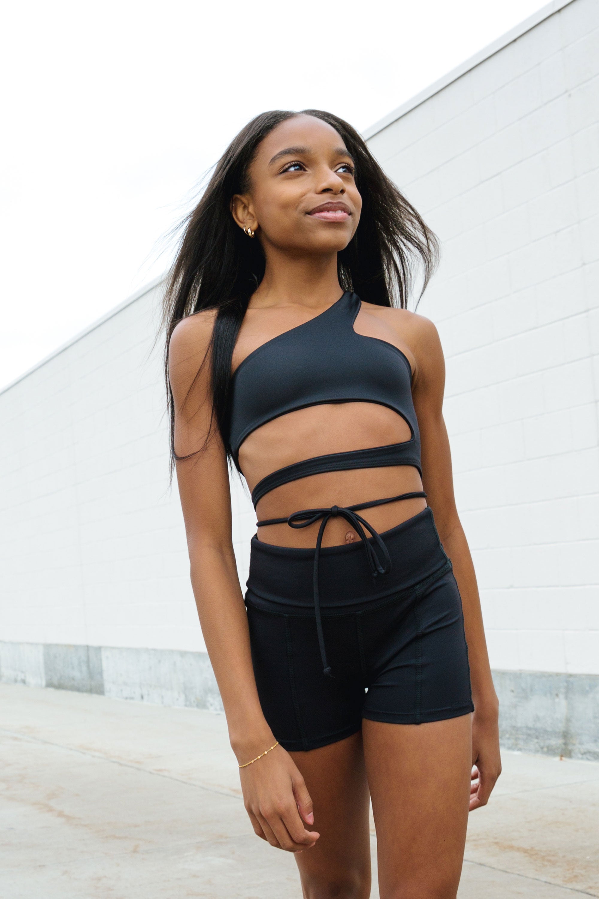 Bronx Crop Top - Black/PopRock