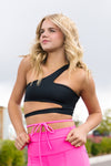 Bronx Crop Top - Black/PopRock