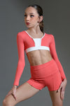 Brooke Long Sleeve Crop - Peachy Keen