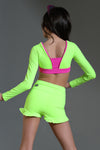 Brooke Long Sleeve Crop - Guava