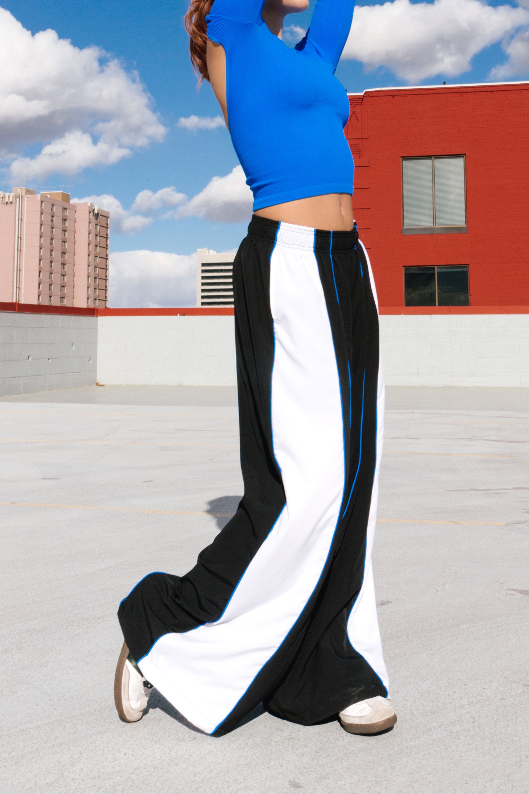 Summie Oversized Wide Leg Jogger - Cobalt