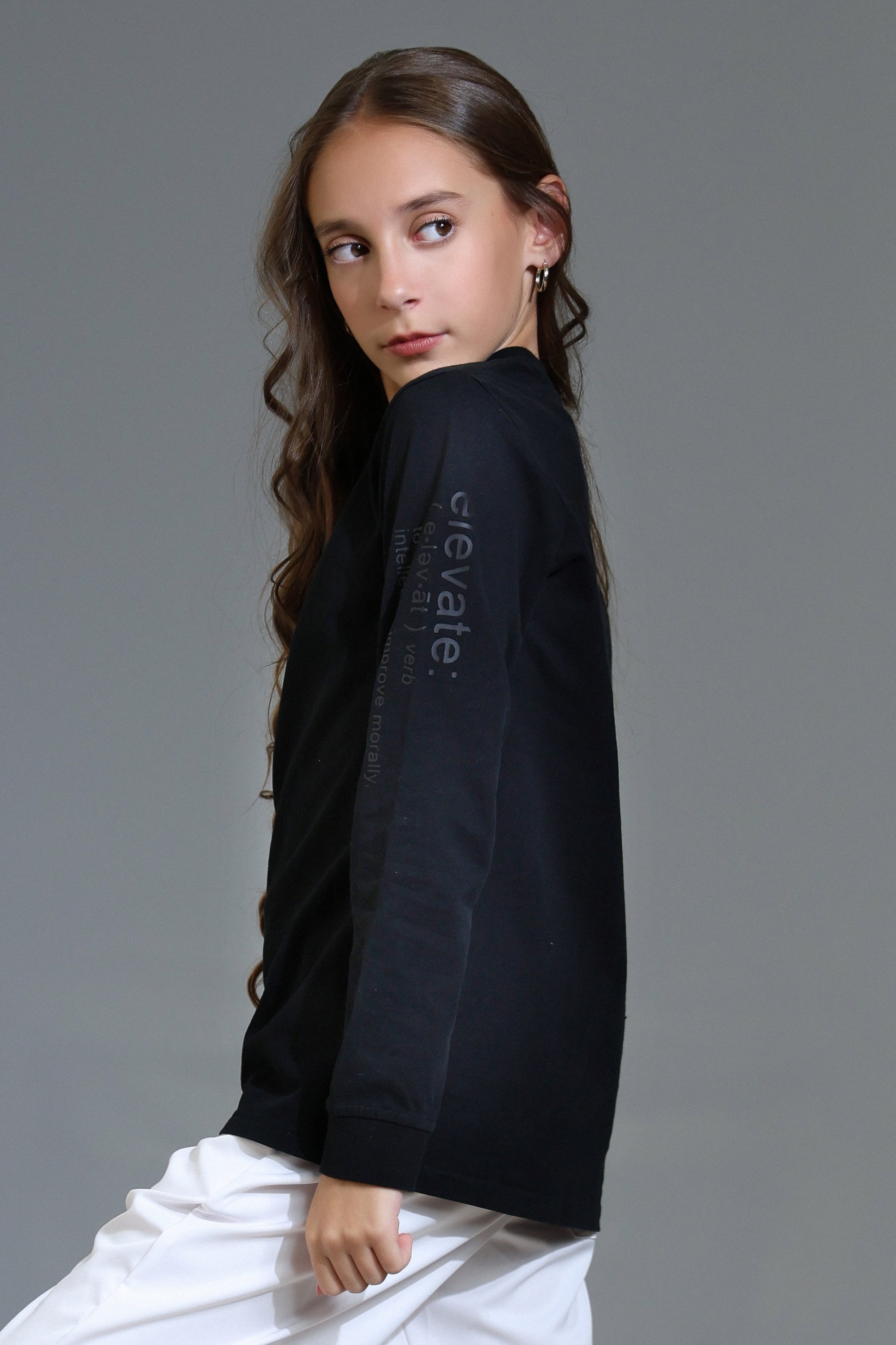 Elevate Long Sleeve Tee - Black