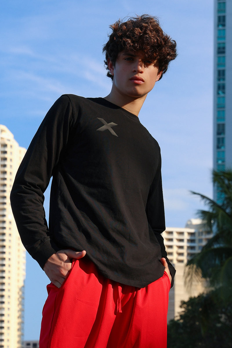 Elevate Long Sleeve Tee - Black - FINAL SALE