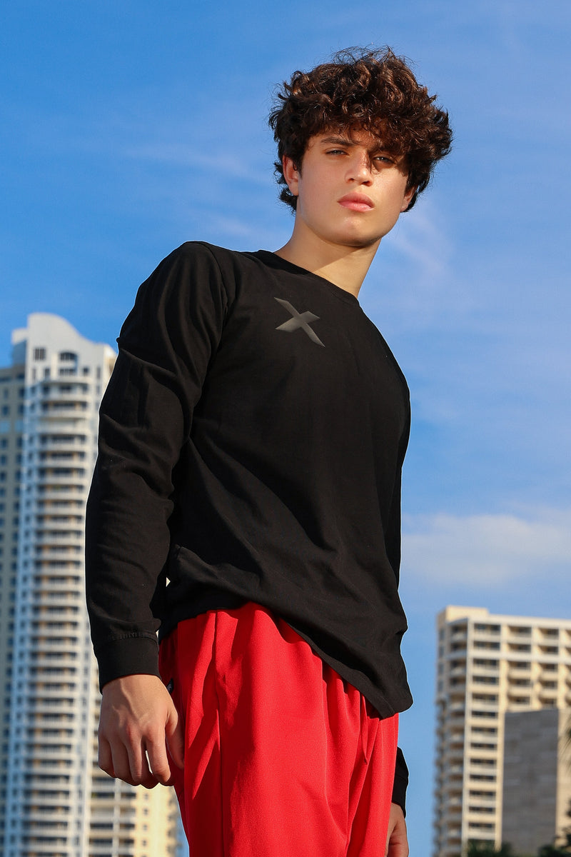 Elevate Long Sleeve Tee - Black