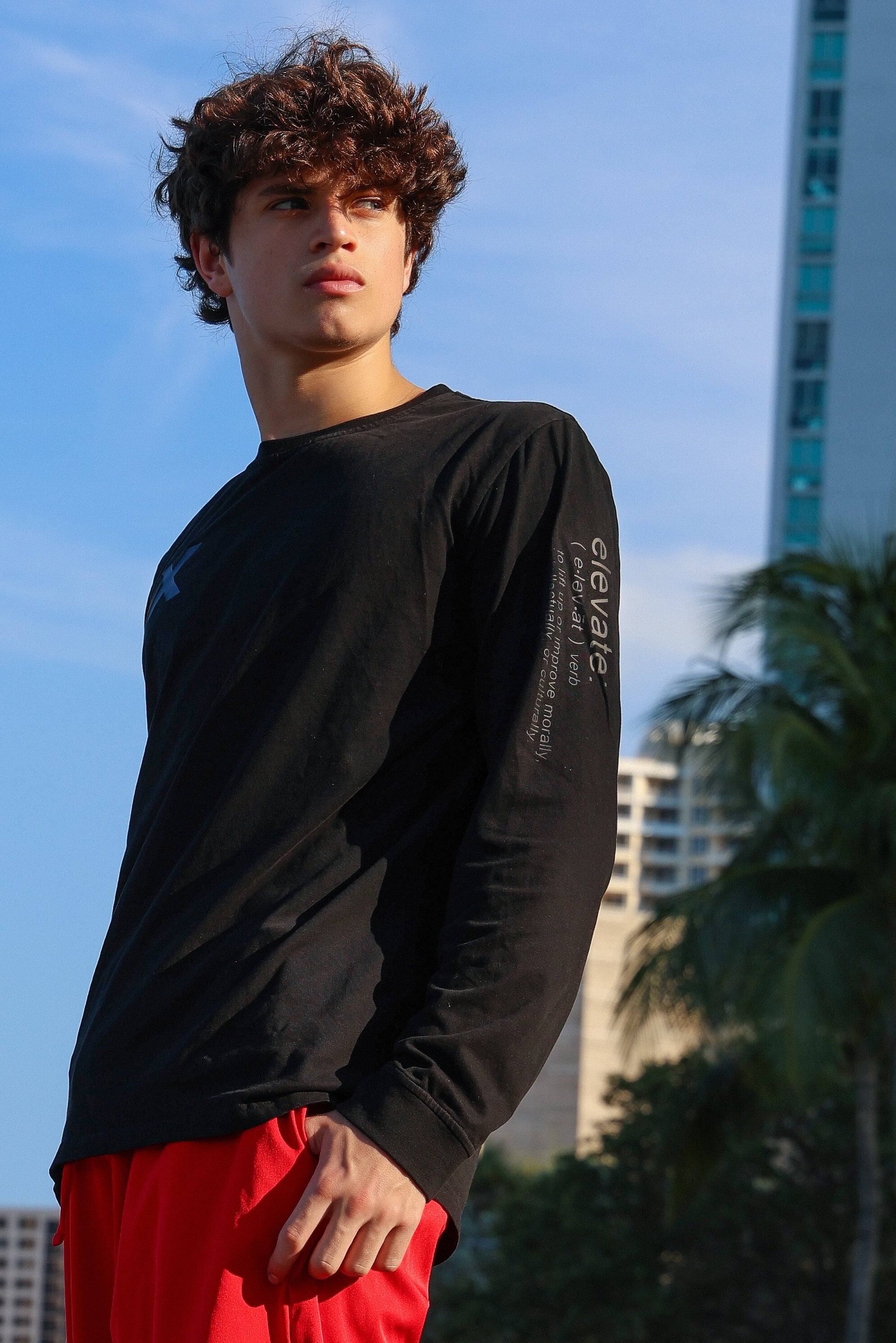 Elevate Long Sleeve Tee - Black - FINAL SALE