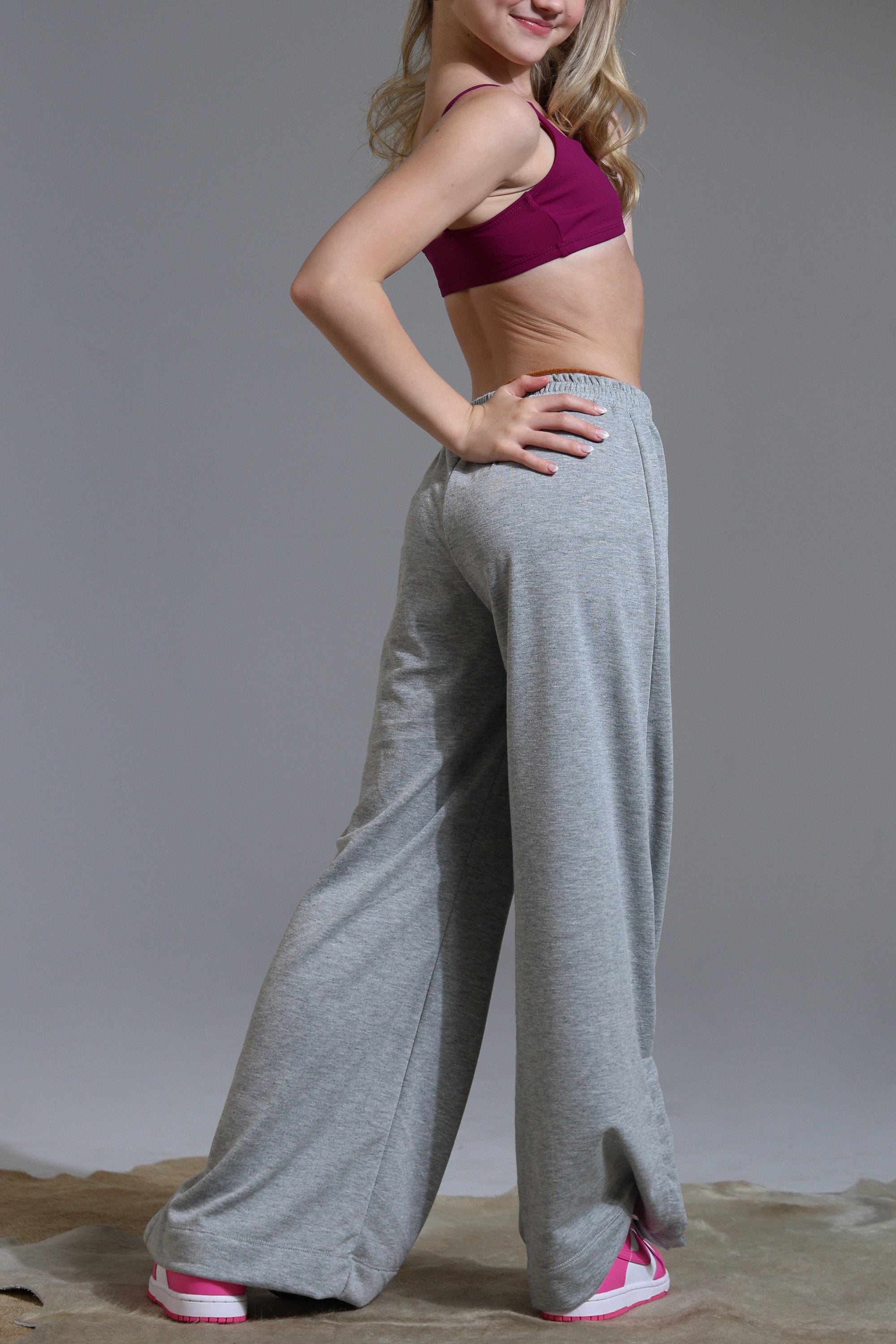 Lee Wide Leg Pants 2.0 - Heather | Tiger Friday Dancewear