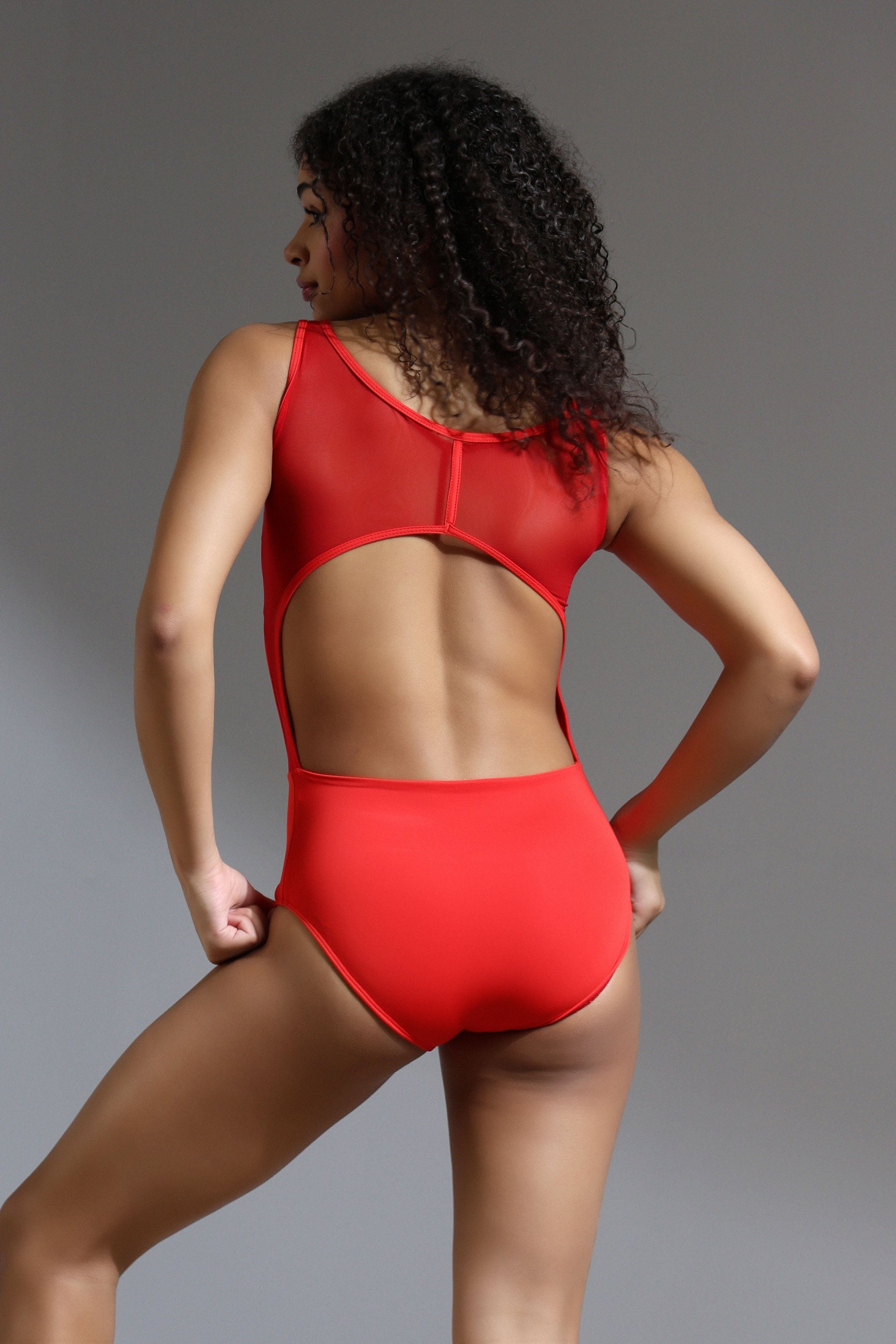 Mic Drop Leotard - Cherry | Tiger Friday Dancewear – TigerFriday