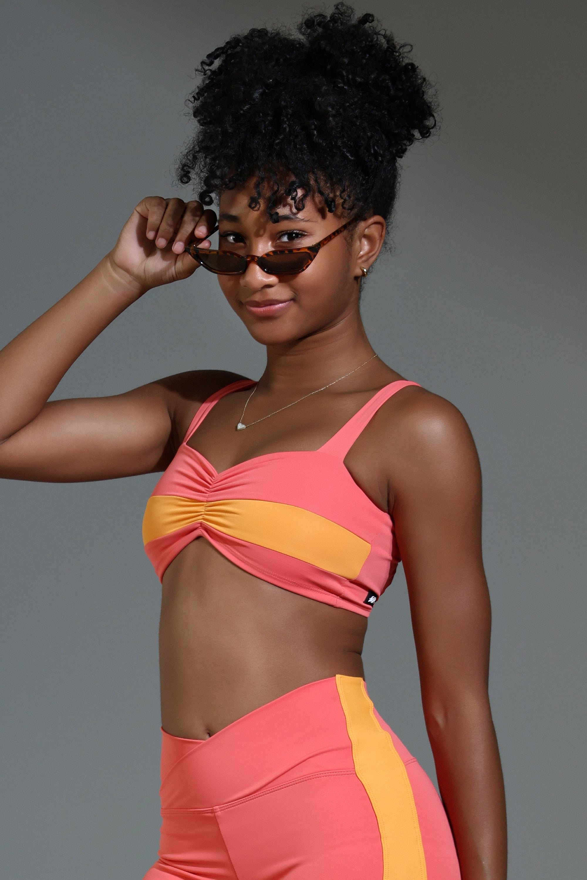 Angel Crop Top - Papaya | Tiger Friday Dancewear – TigerFriday