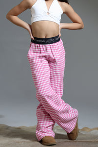 TFPJ Pants - Pink Gingham Plaid