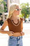 Preppy Top - Toffee - FINAL SALE