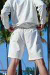 Elevate Sweatshorts - White - FINAL SALE