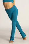 Tiger Friday Ocean Blue Retro Flare Leggings With Deep Pockets And High Waist Size Child Large