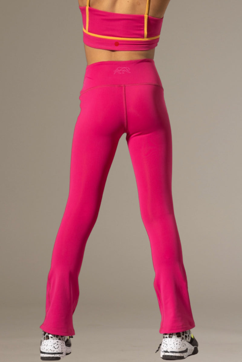 Lulu Flare Leggings Women Pink Yoga Pants Gym Sports Leggings