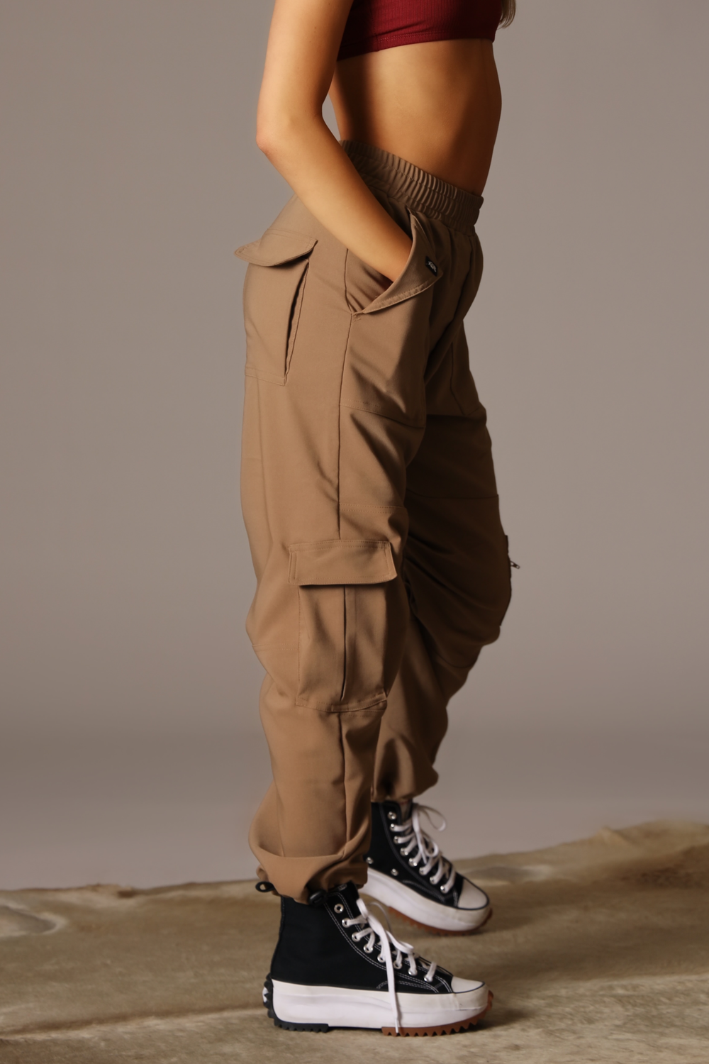 Bershka cargo pants in camel  ASOS