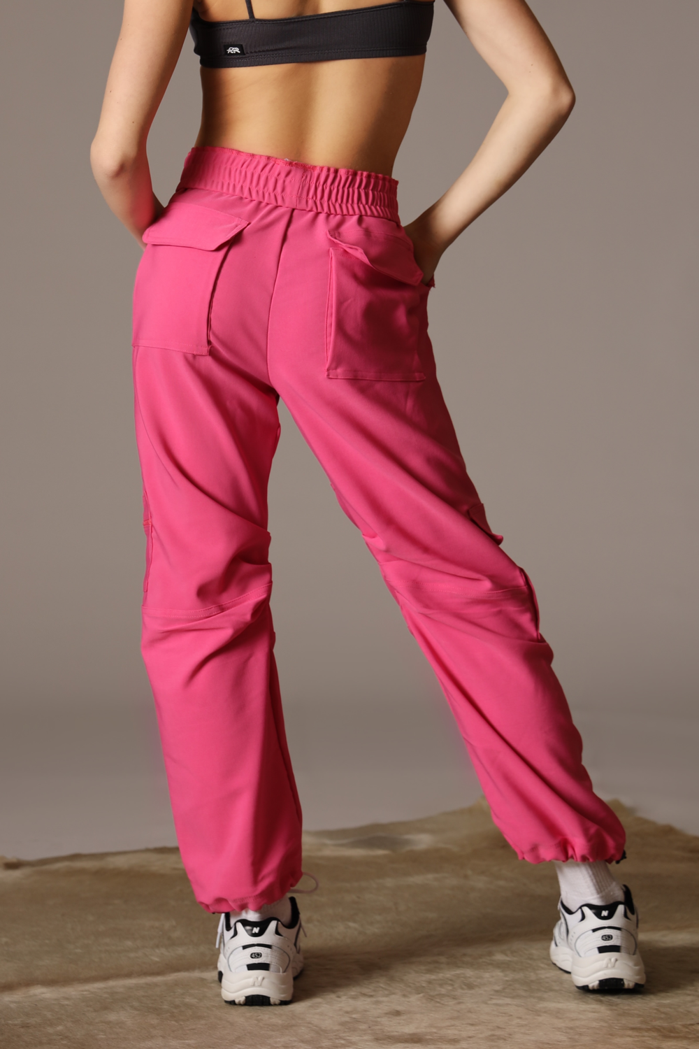 Living In The Moment High Rise Wide Leg Cargo Jeans (Hot Pink) · NanaMacs