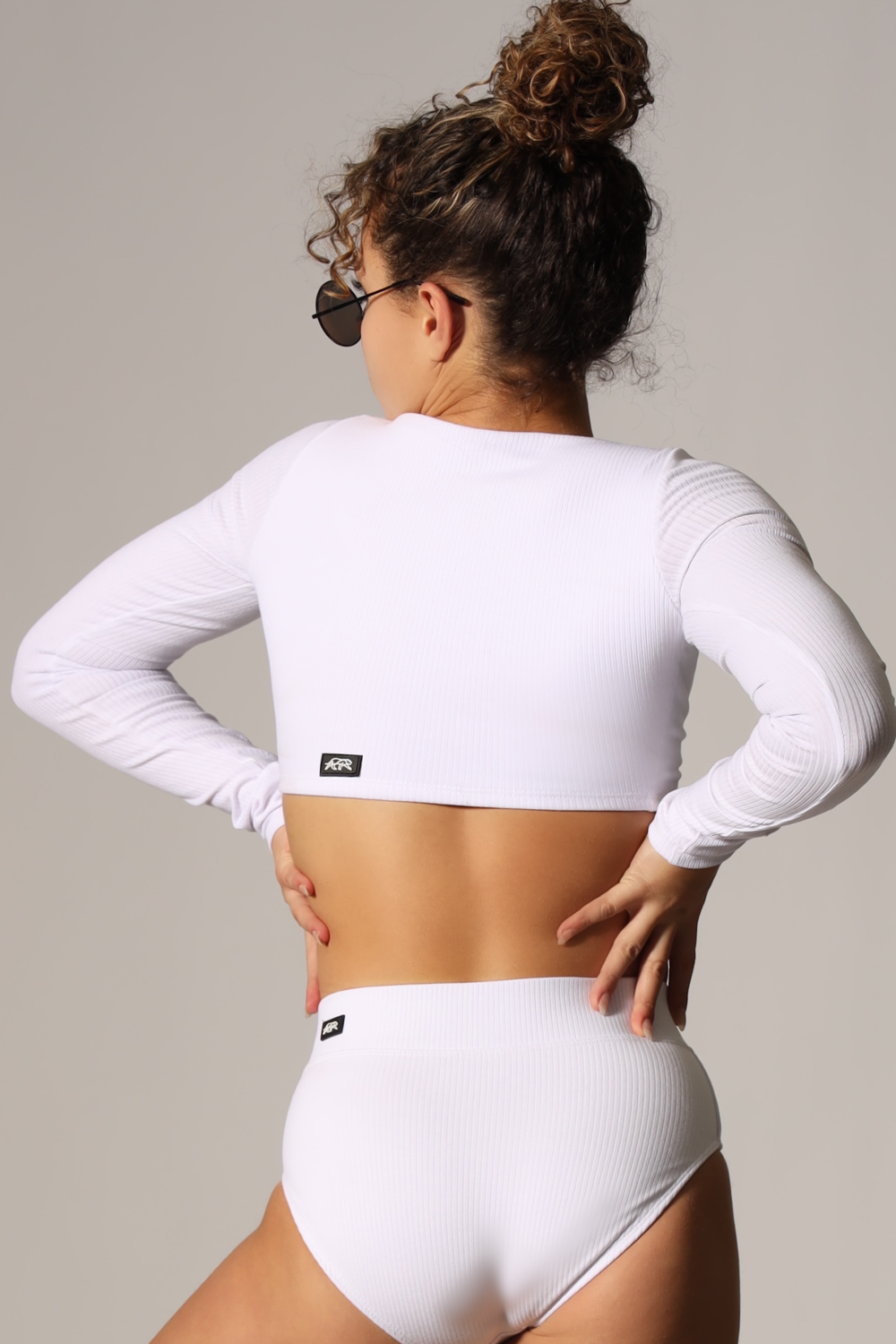White dance crop top sales