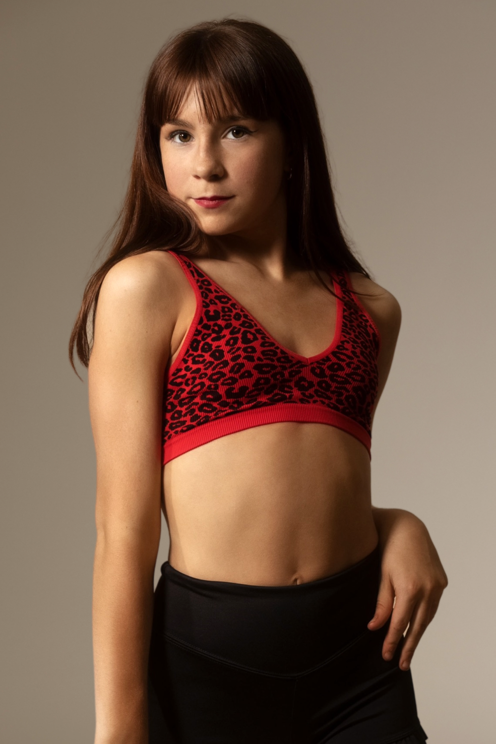 Tiger Friday Online Shop for Vale Bralette 2.0 - Cherry Leopard Dancewear - View : 3