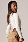 Baby Soft Long Sleeved Tee - Ivory - FINAL SALE