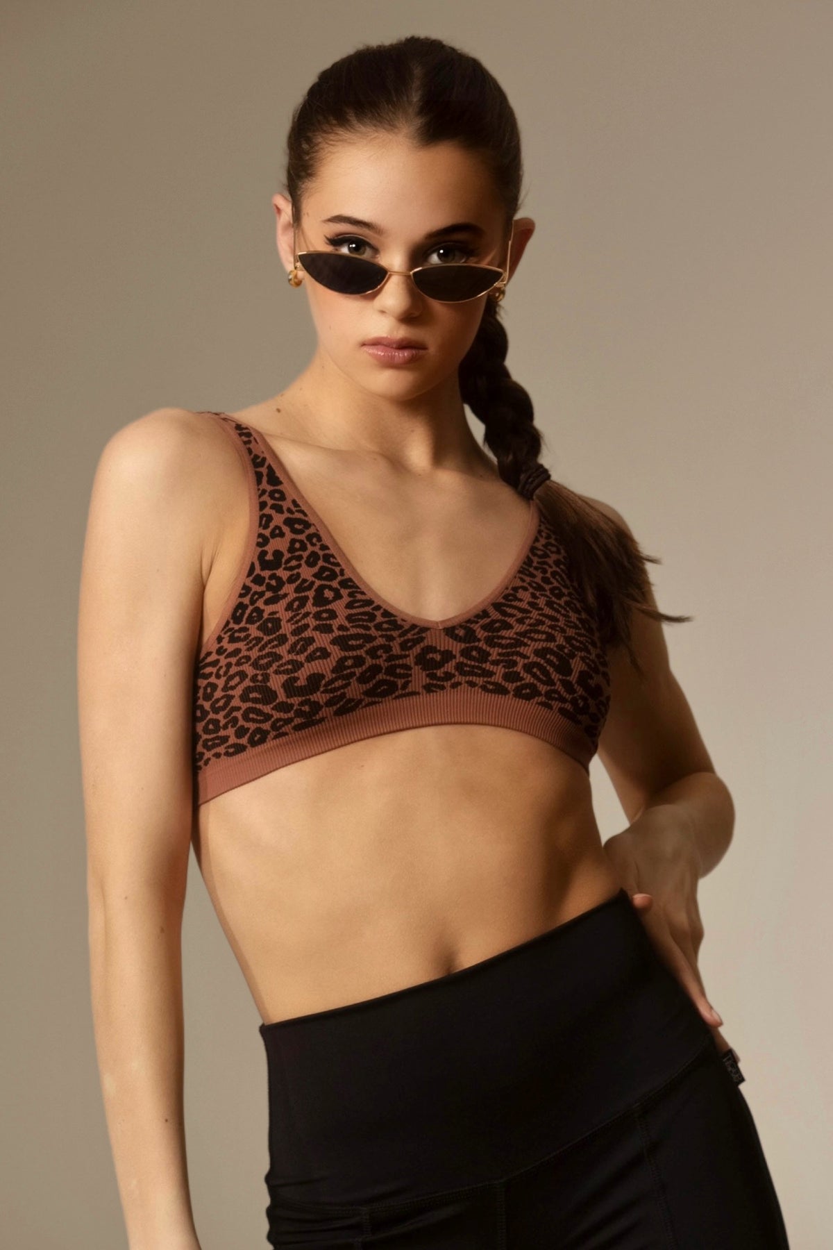 Tiger Friday Online Shop for Outlet Vale Bralette 2.0 - Espresso Leopard Dancewear - View : 1