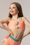 Tiger Friday Online Shop for Savvy Crop Top - Hot Peach Dancewear | Size: CXS