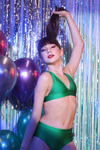 Tiger Friday Online Shop for Radiance Rule Breaker Bralette - Emerald Dancewear - View : 4