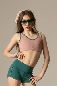 Tiger Friday Online Shop for Henley Reversible Crop Top - Desert Rose - LAST CHANCE | FINAL SALE Dancewear - View : 4