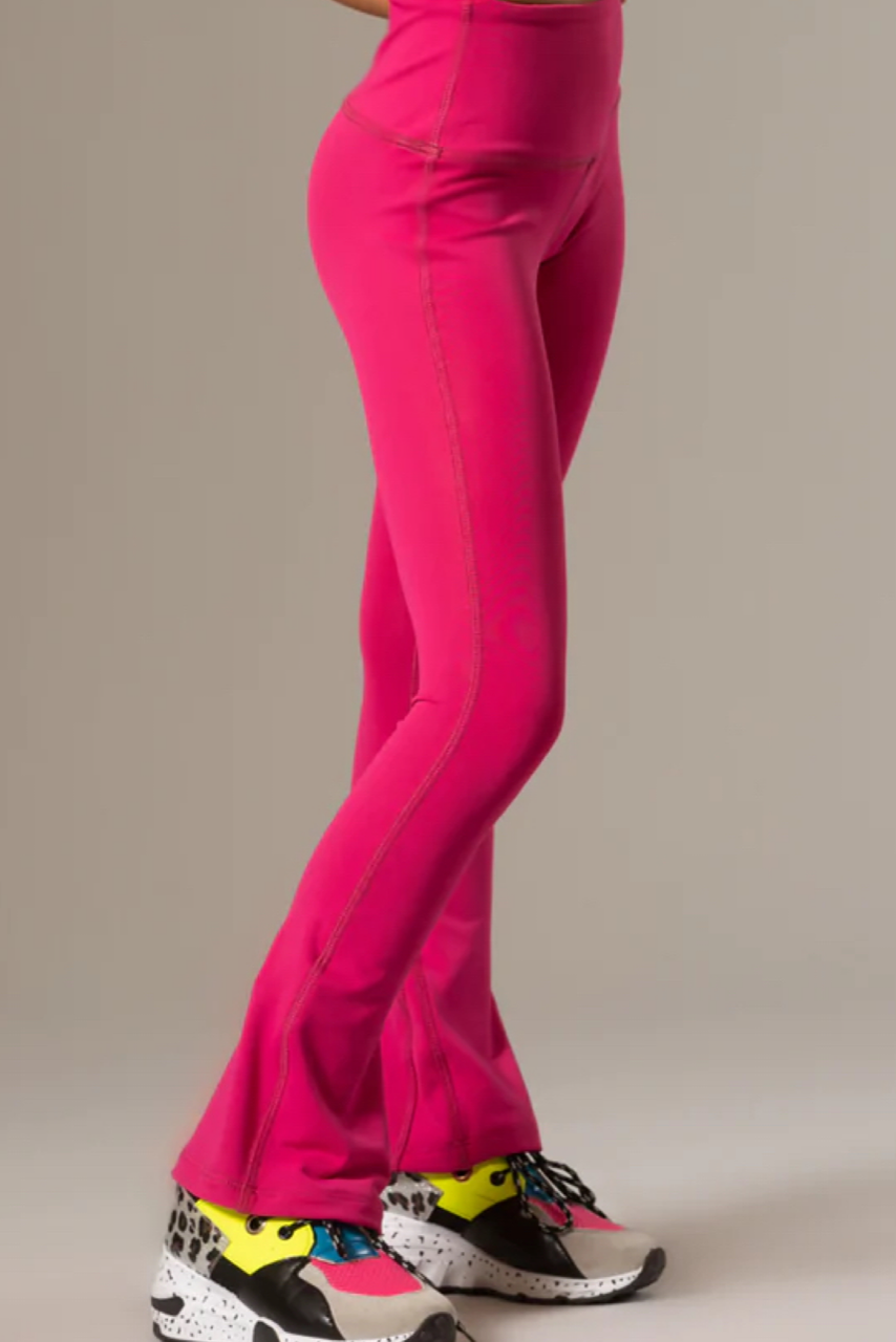 MyRunway  Shop RFO Pink High Rise Flare Leggings for Women from