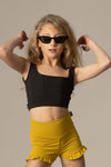 Tiger Friday Online Shop for Duchess Crop Top - Black Dancewear - Size: Adult Small