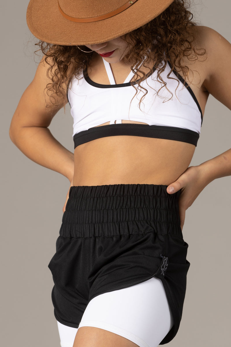 Tiger Friday Online Shop for Boxys Athletic Dance Short - Black Pepper Dancewear - Size: Adult Medium
