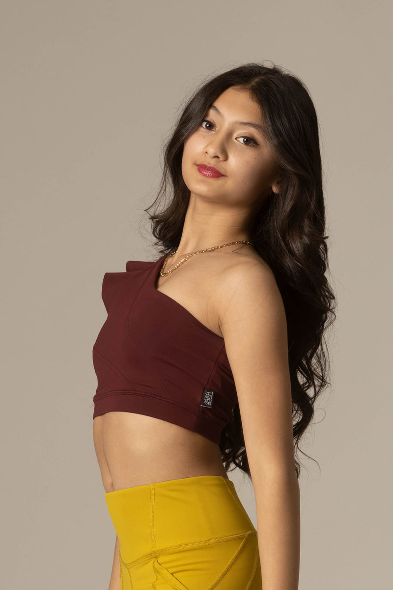 Tiger Friday Online Shop for Southern Belle Crop Top - Wine Dancewear - Size: Child XL